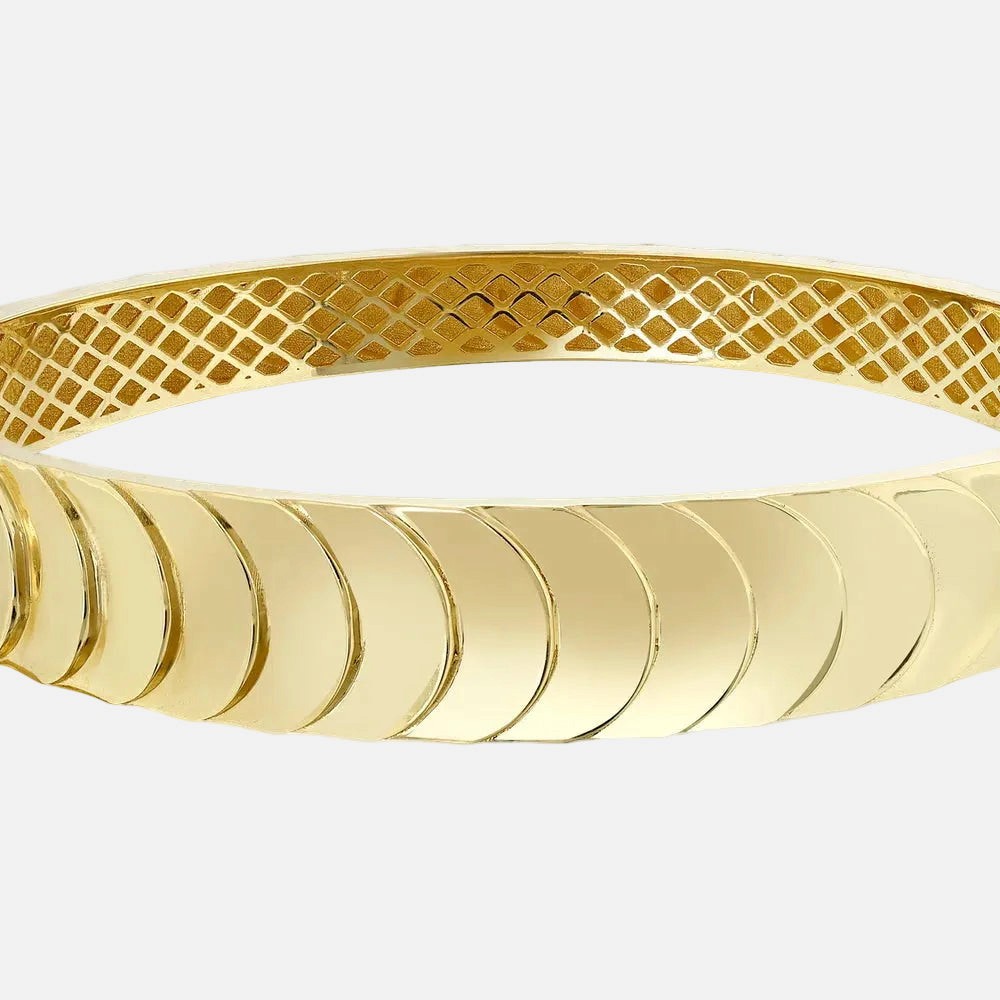 Assos Pırlanta 14 Ayar Altın Tasarım Kelepçe Bilezik 9.69 Gram