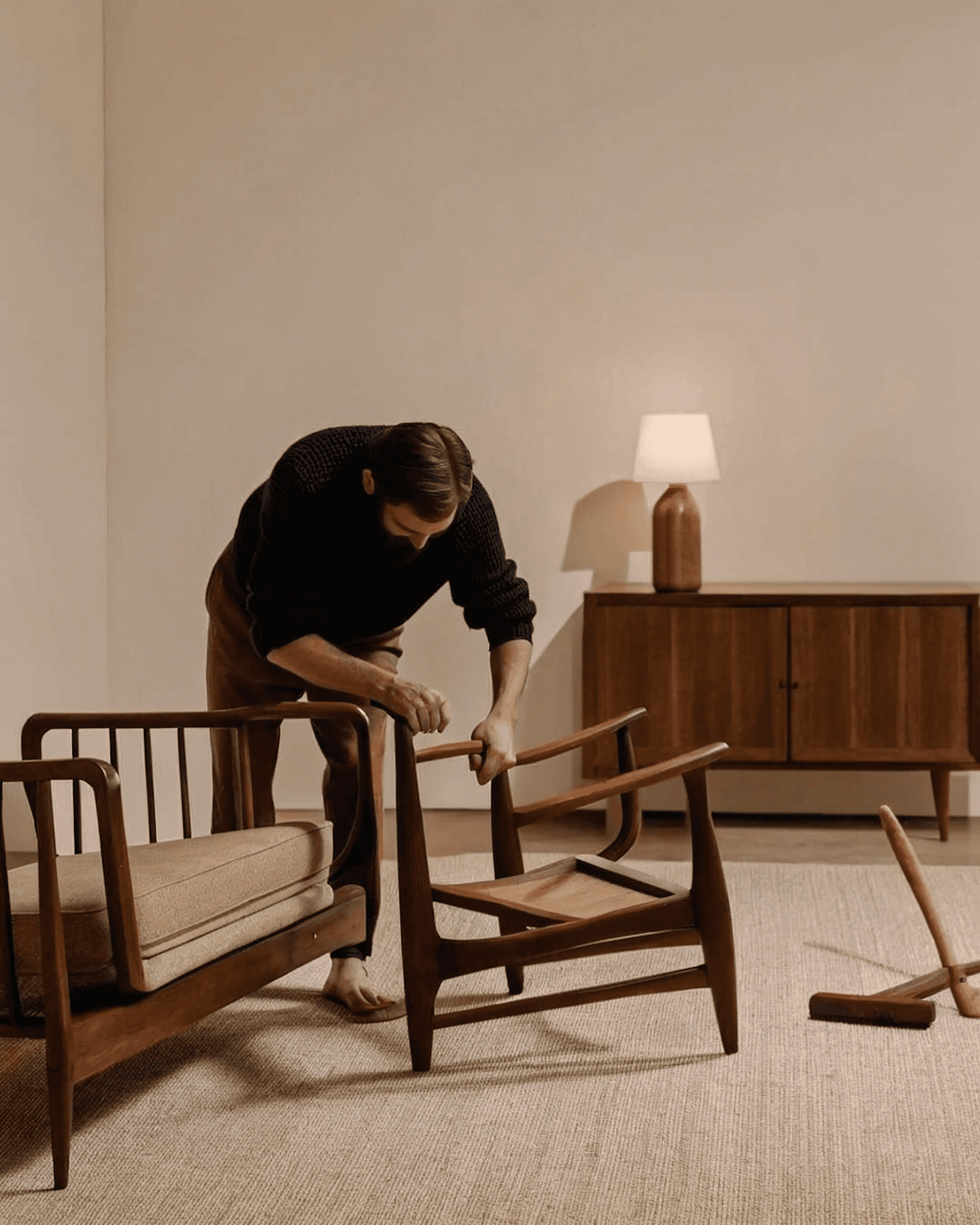 man making a chair
