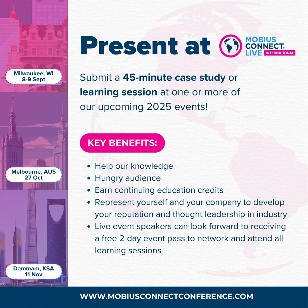 Social media campaign visuals for Mobius Connect event