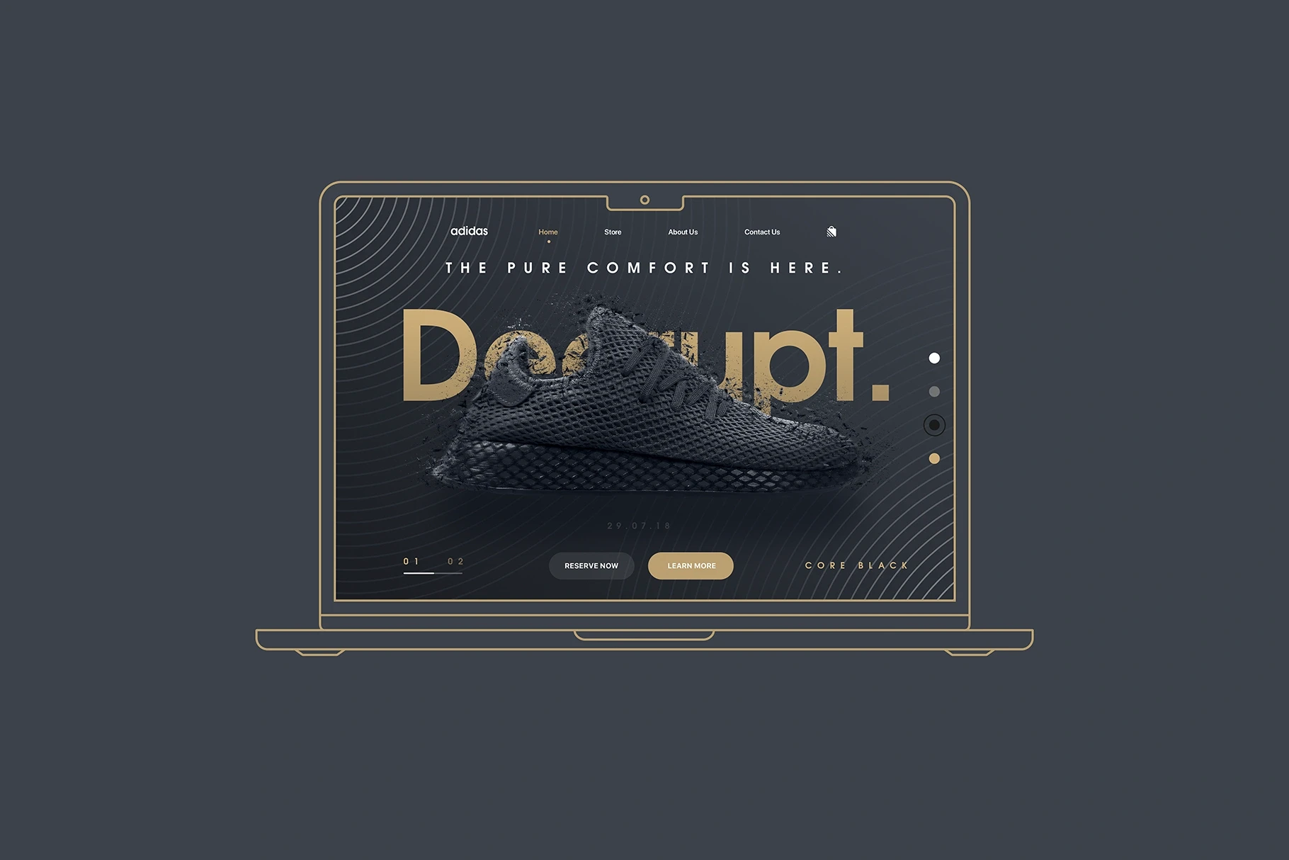 MacBook Air outline vector mockup with thin lines and clean structure.
