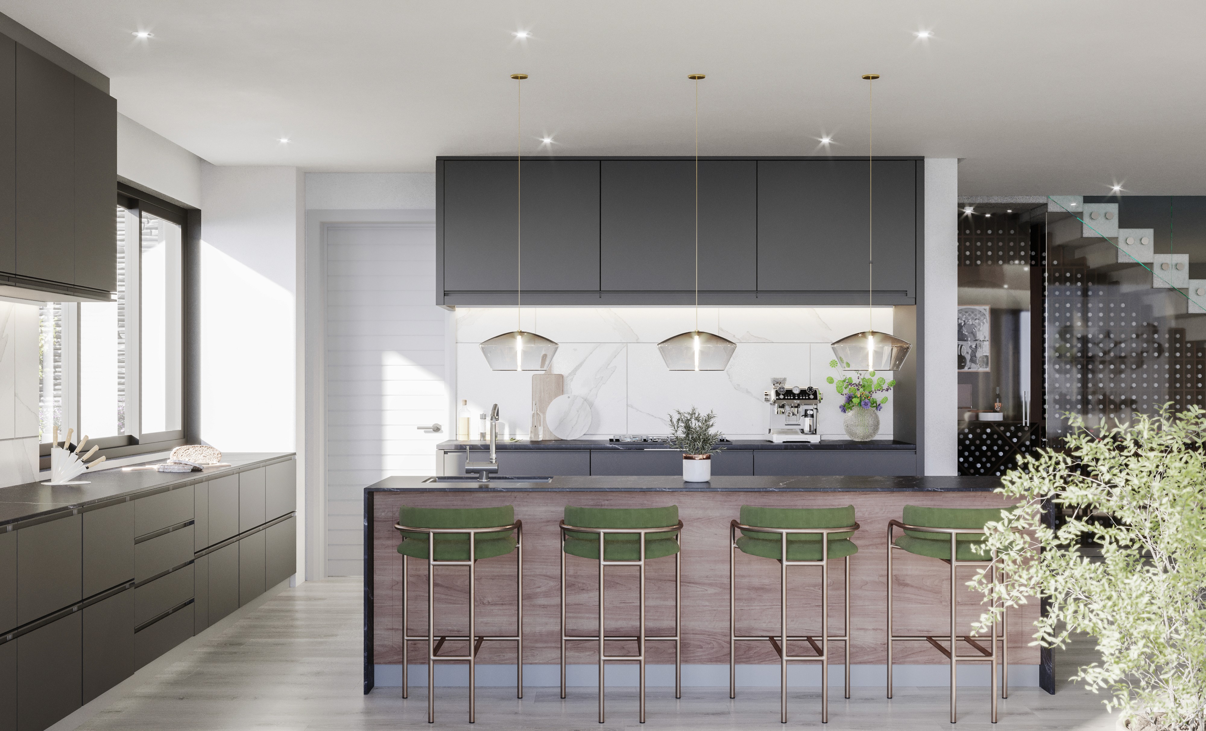 Steenberg Views kitchen architectural visualisation, Gerd Weideman Architects
