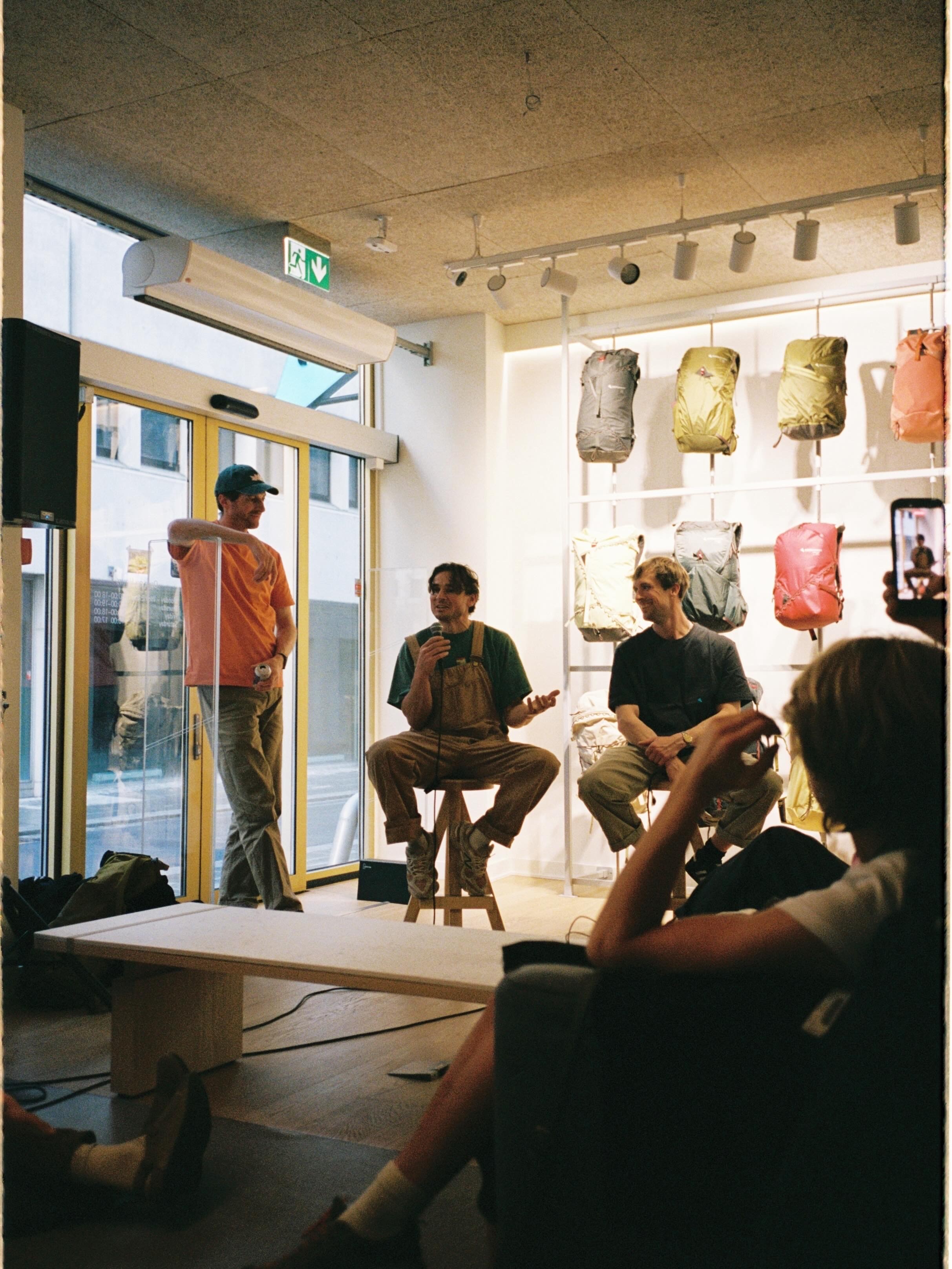 Community gathering with people