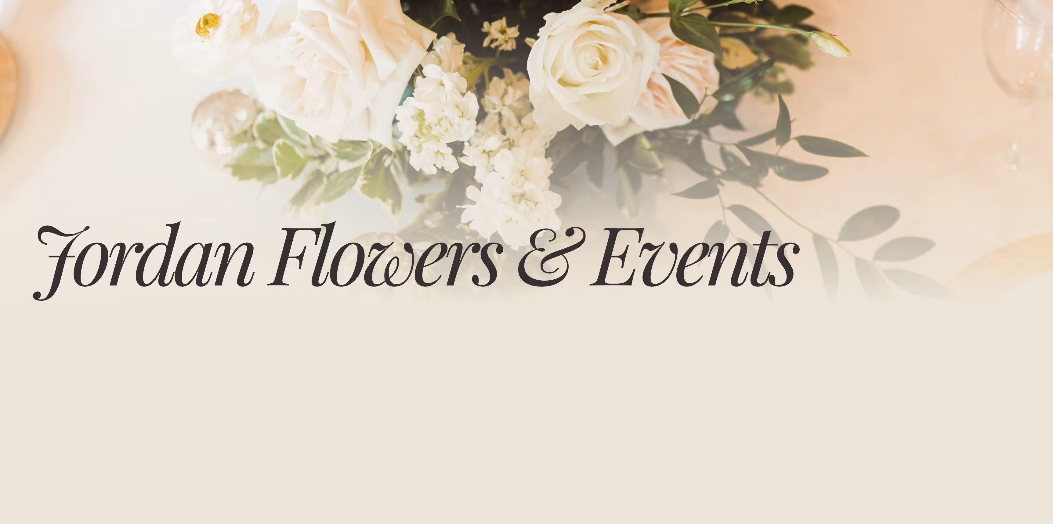 Jordan Flowers & Events brand photography featuring natural plants and environmental details