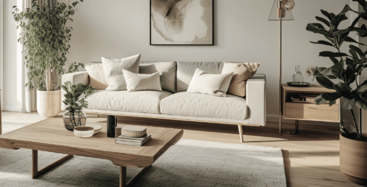 house interior with sunlight