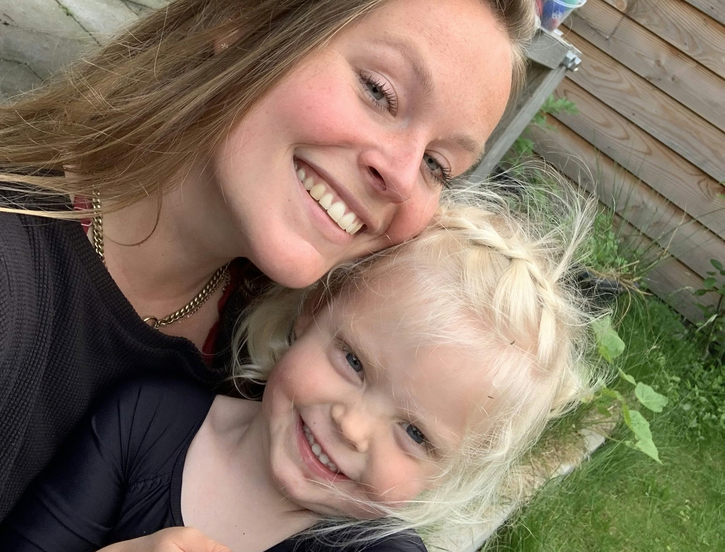 Babysitter Angel Rosalie with the child she is babysitting