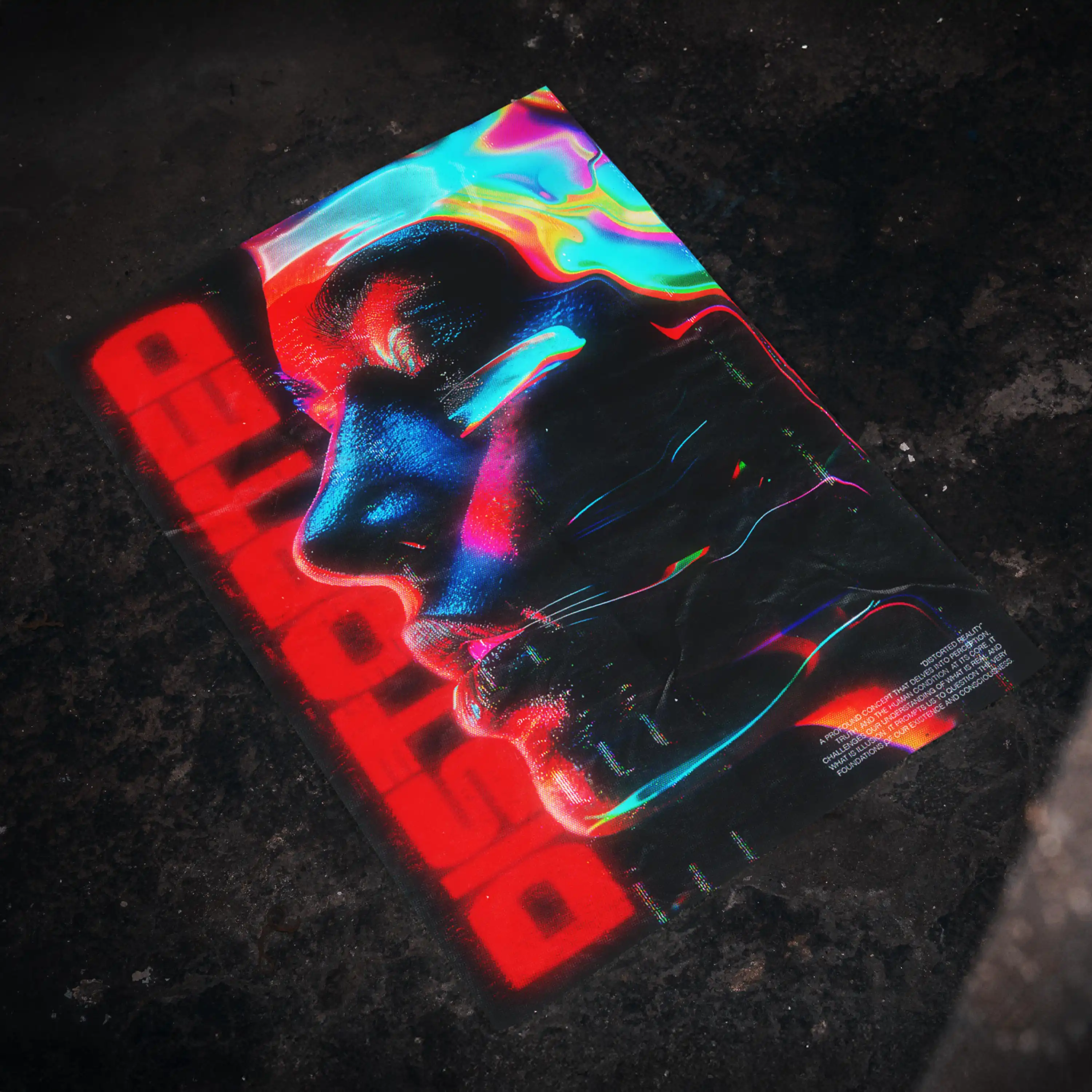 Poster Distorted Reality Mockup