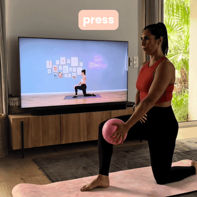 Press : exercice pour réduire le diastasis des grands droits