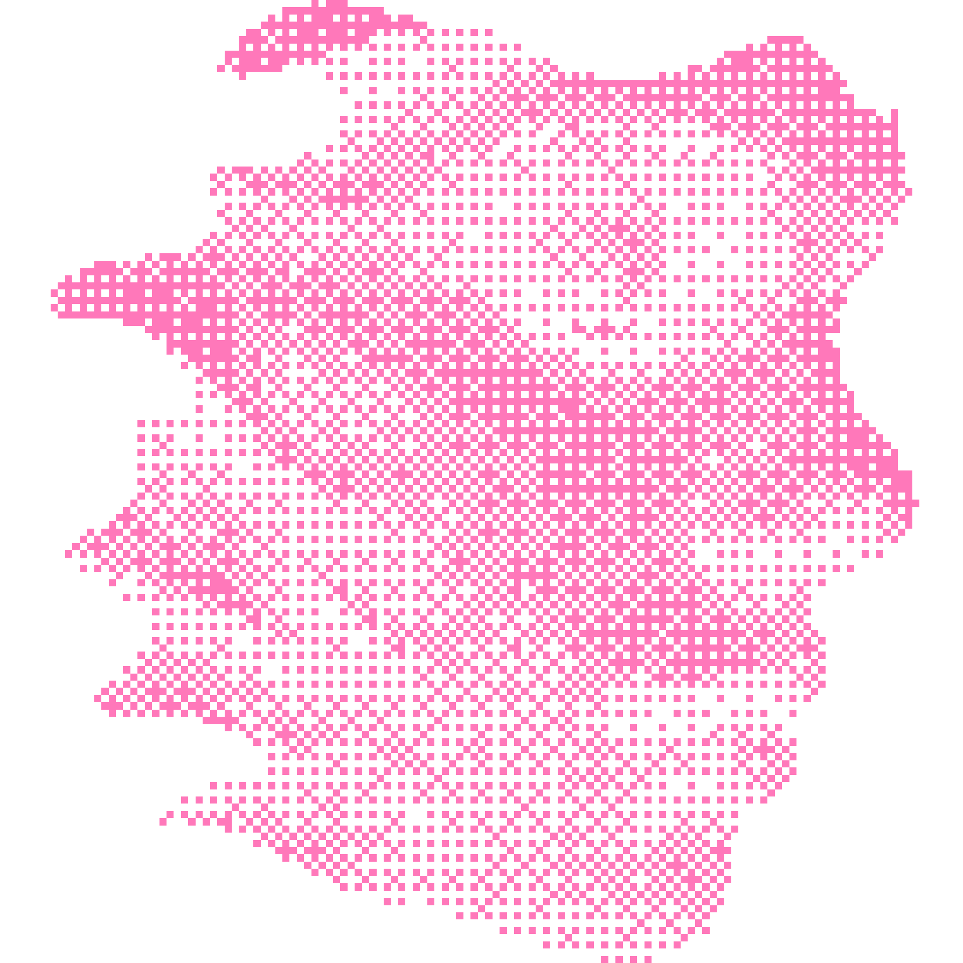 Ein dekoratives Bild in Pixeldarstellung Seitenprofil Kopf