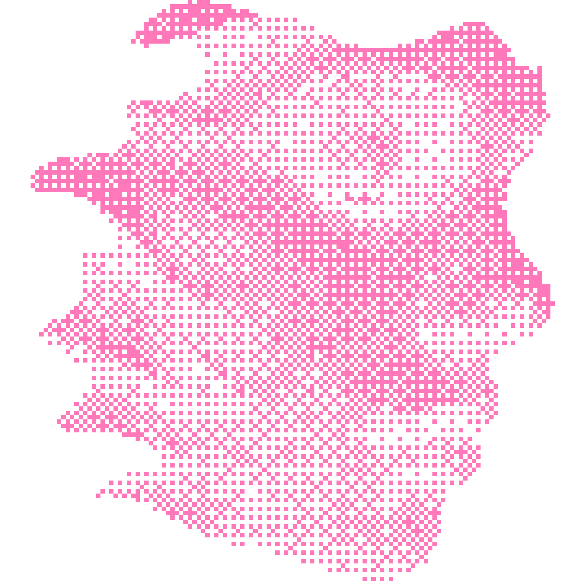 Ein dekoratives Bild in Pixeldarstellung Seitenprofil Kopf