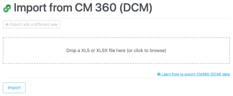 Ad screenshots with CM360 and DV360 tag sheets 