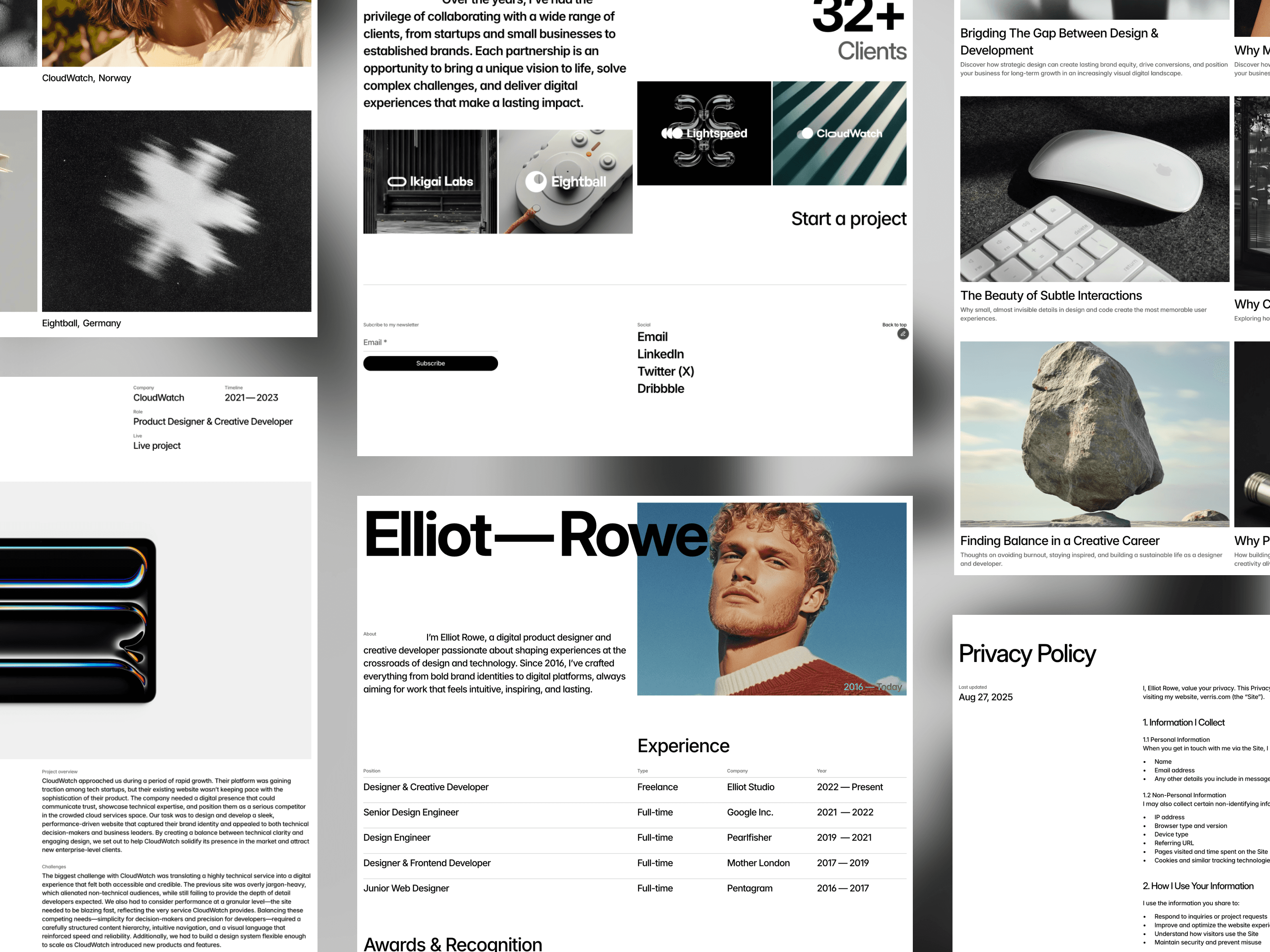 Verris — Minimalist Portfolio Website Template Showcase Image 3