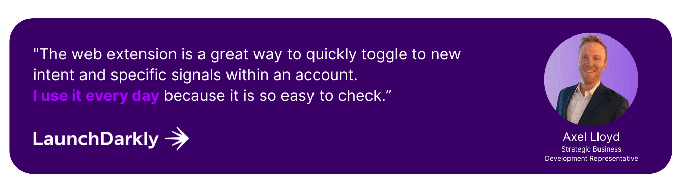 LaunchDarkly Quote - Axel SDR