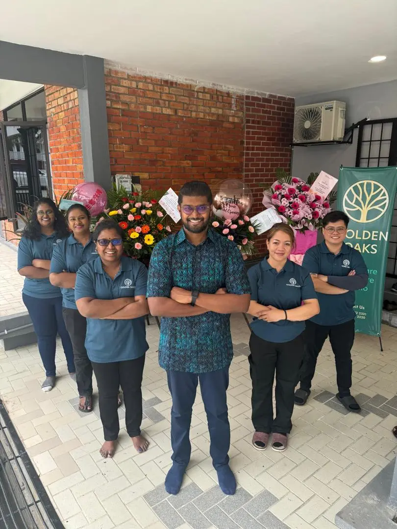 The team of expert caretakers, physicians, and medical experts at Golden Oaks nursing home in Petaling Jaya.