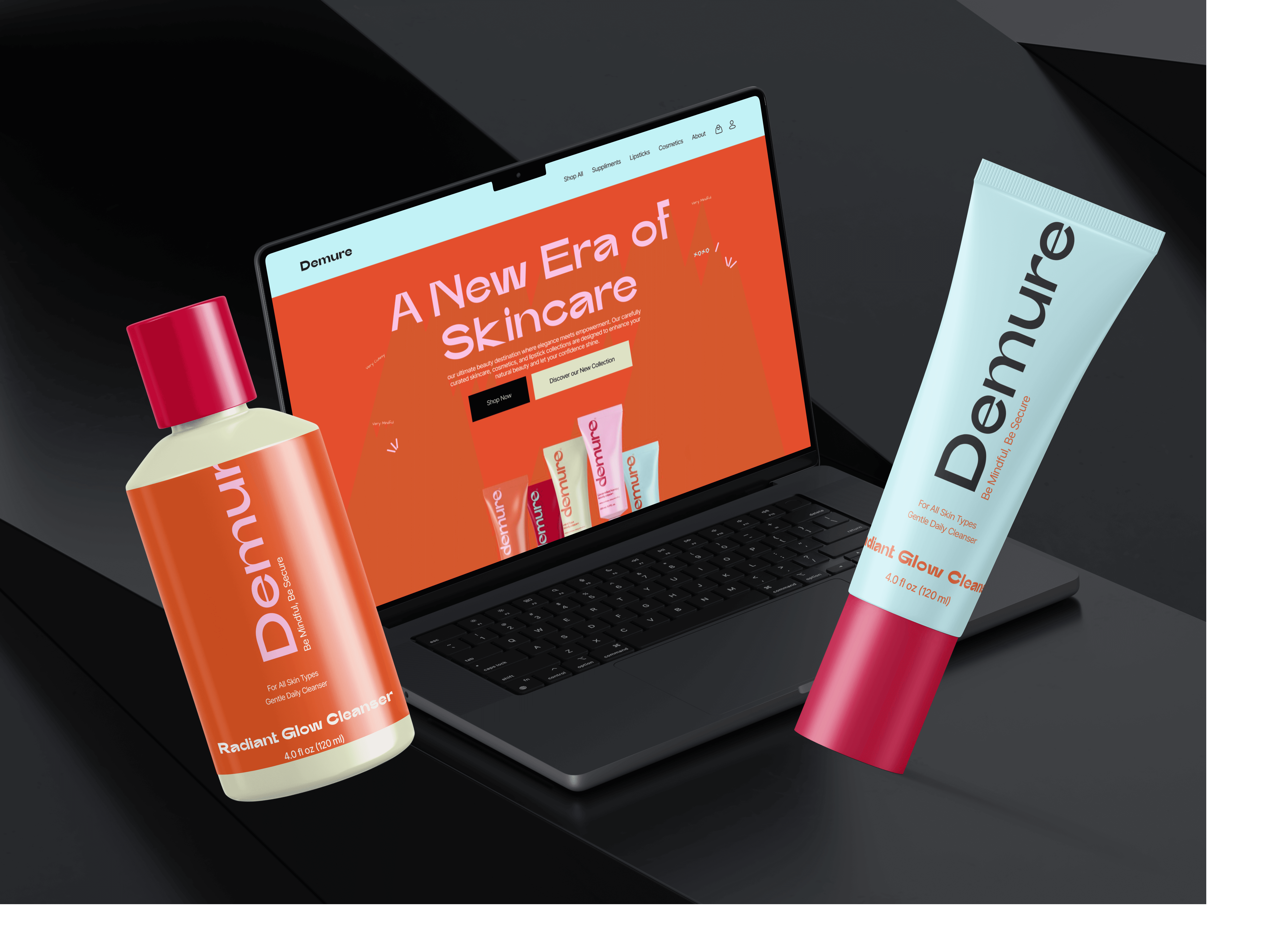 Demure skincare Brand Identity