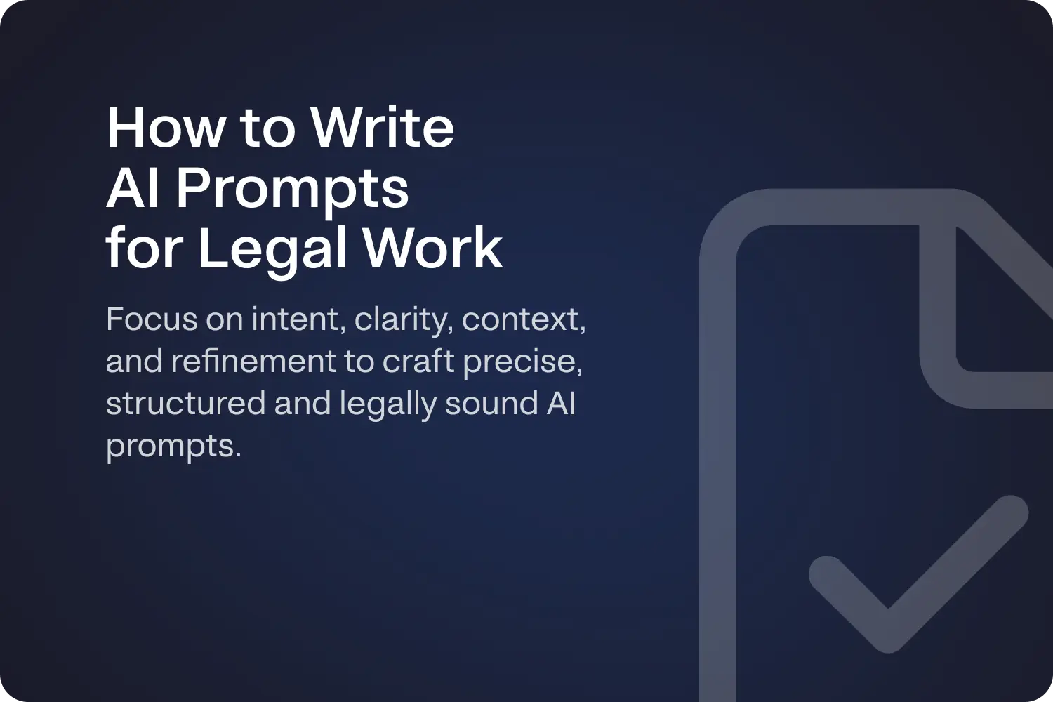 AI prompts for legal work