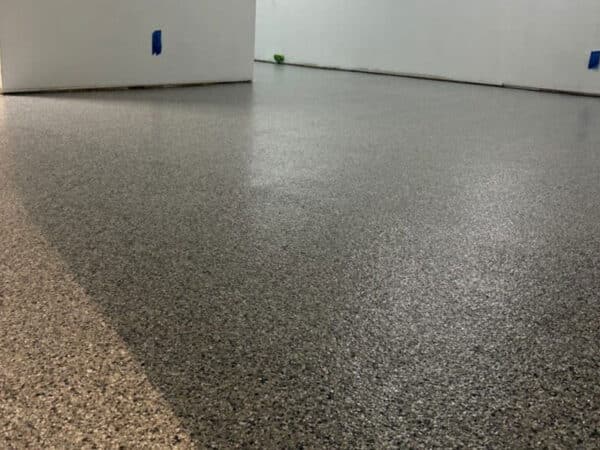 Concrete floor coating project by Select Coatings