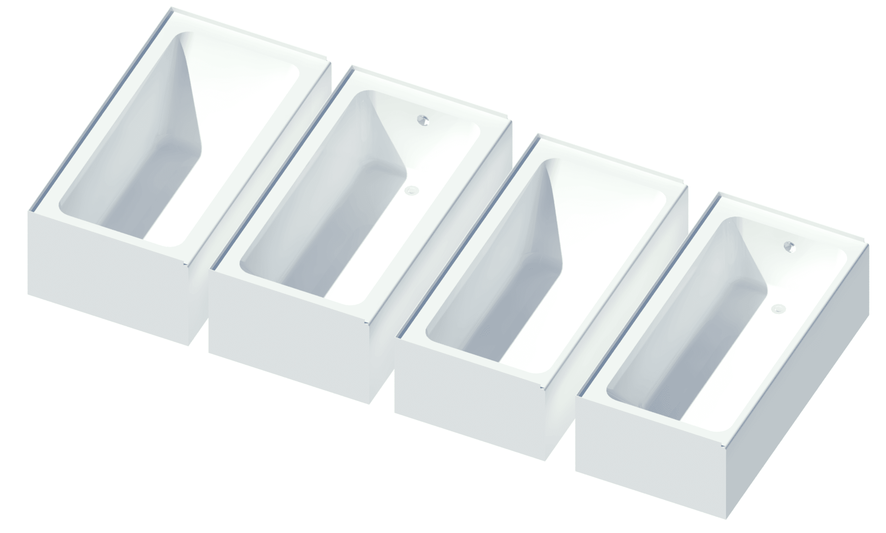 Pro Spec model with four types to suit variations in size and drain orientation.