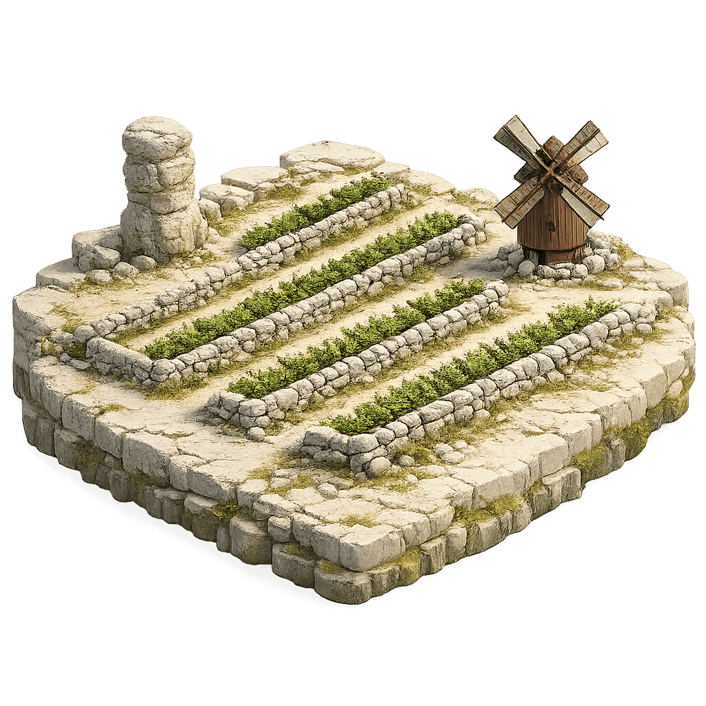 Artistic illustration of the Gotland & Öland wine region.