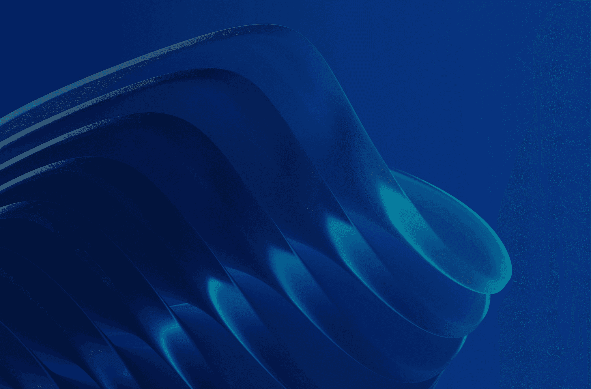 abstract linear model 3D electric and prussian blue shadows
