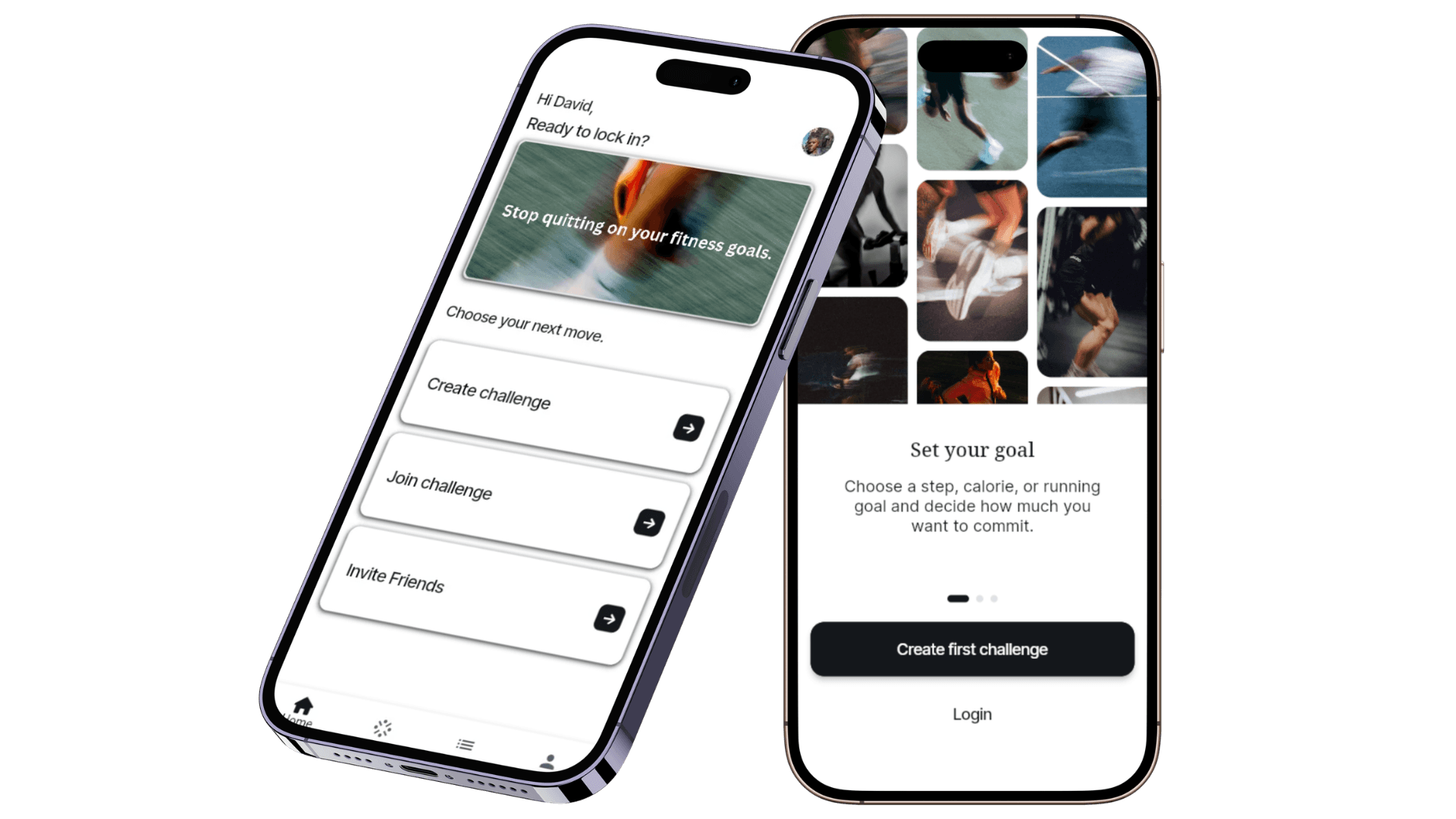 photo of 2 cell phones showing parts of the breezy app