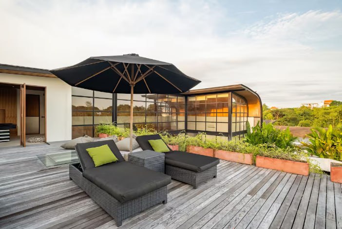 Finished modern 3 bedroom villa with rice fields view