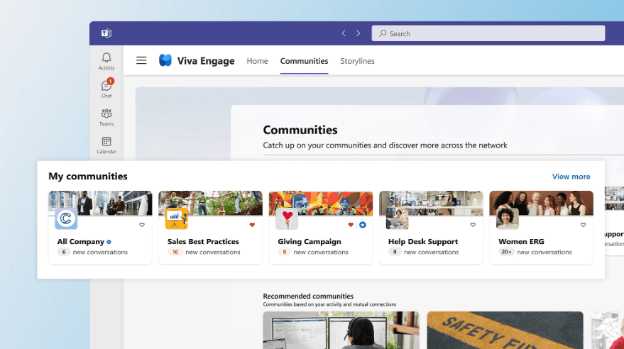 Viva Engage’s user interface