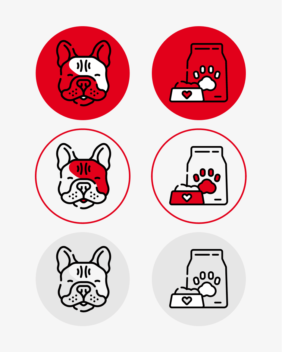 Streetside billboard with flyposters of the Batch.Works brand and illustrations