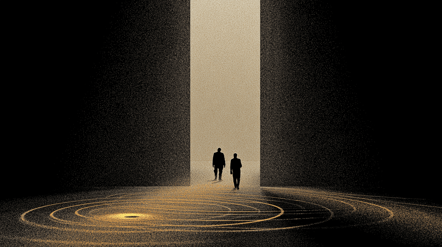 A woman wearing a futuristic helmet illuminated with neon blue and orange lights.