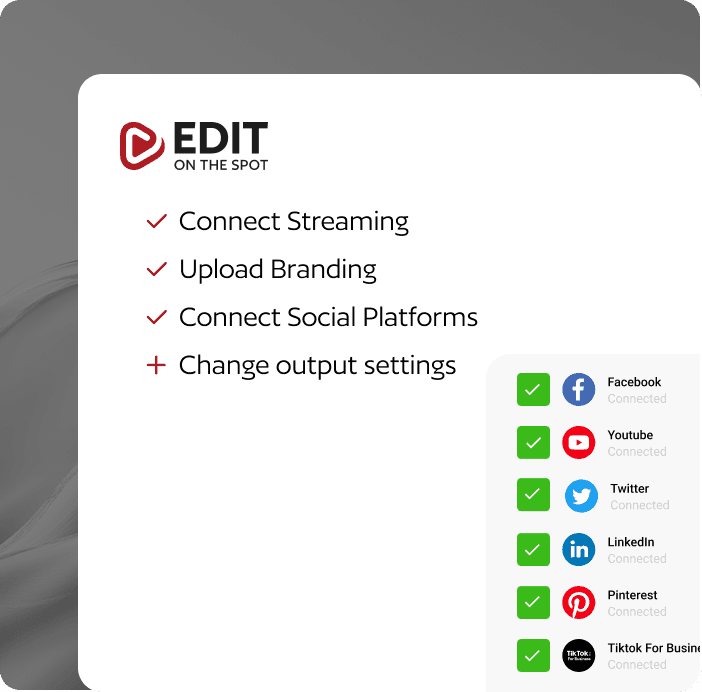 How it works description of how to connect to edit on the spot