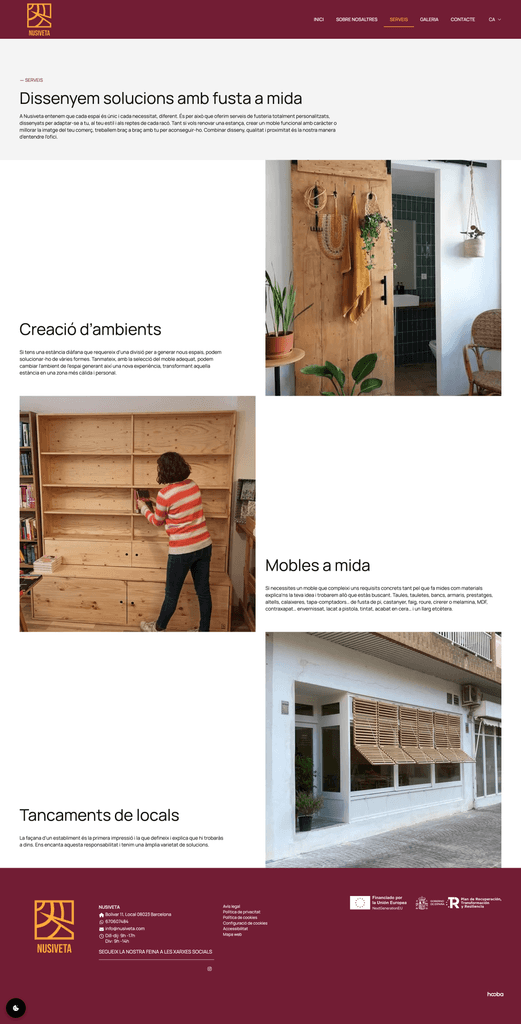 Nusiveta - Web deisgn - Services page
