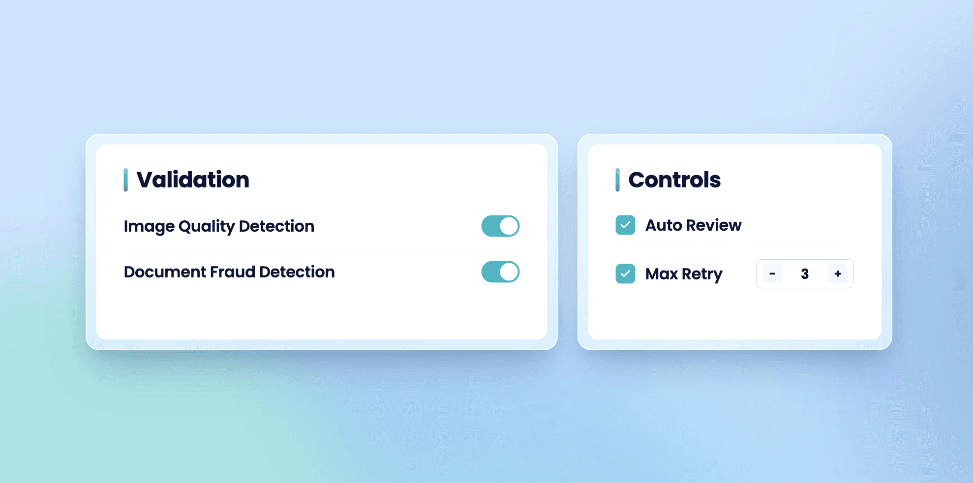 Abstract gradient background in soft blue and green hues, creating a smooth and calming aesthetic.