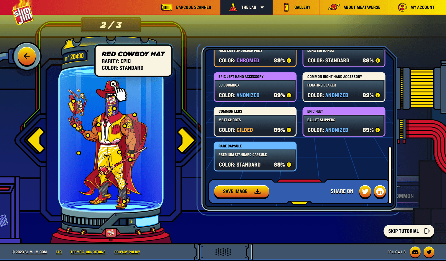 Slim Jim Meataverse Character Browser