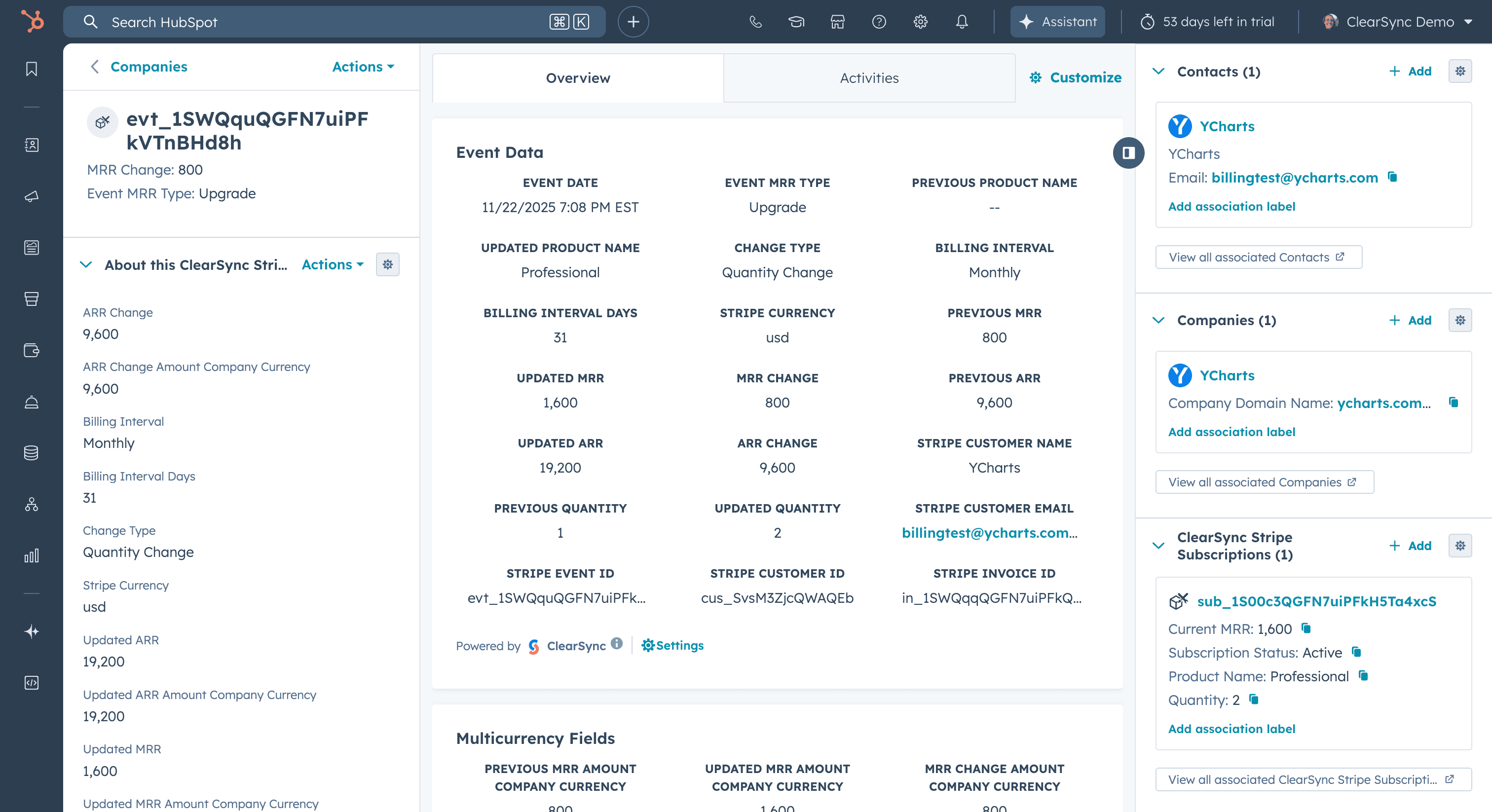Individual event record 