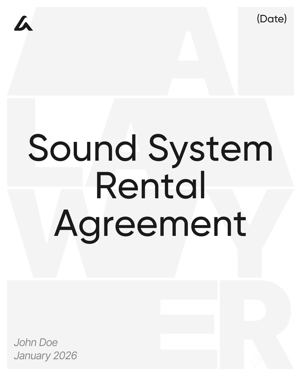 Sound System Rental Agreement