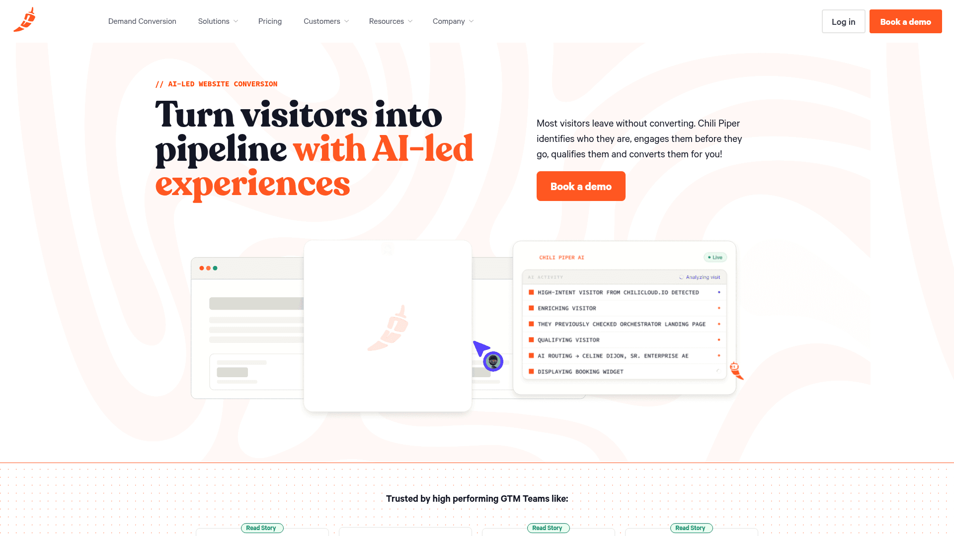 Screenshot of https://www.chilipiper.com