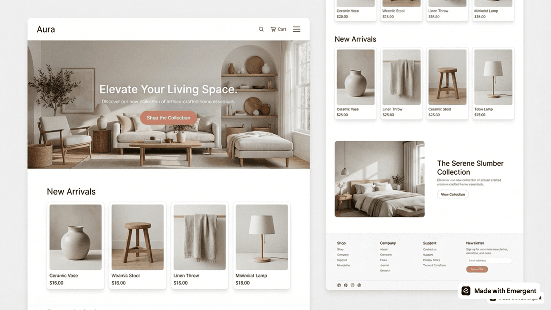 Mobile Website Made with Emergent