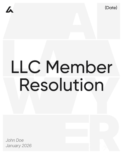 LLC Member Resolution