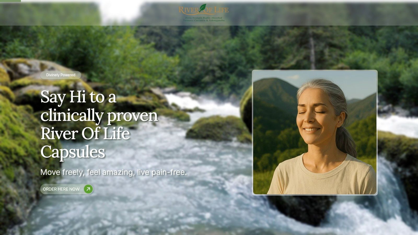 Screenshot from https://riveroflifecapsules.com