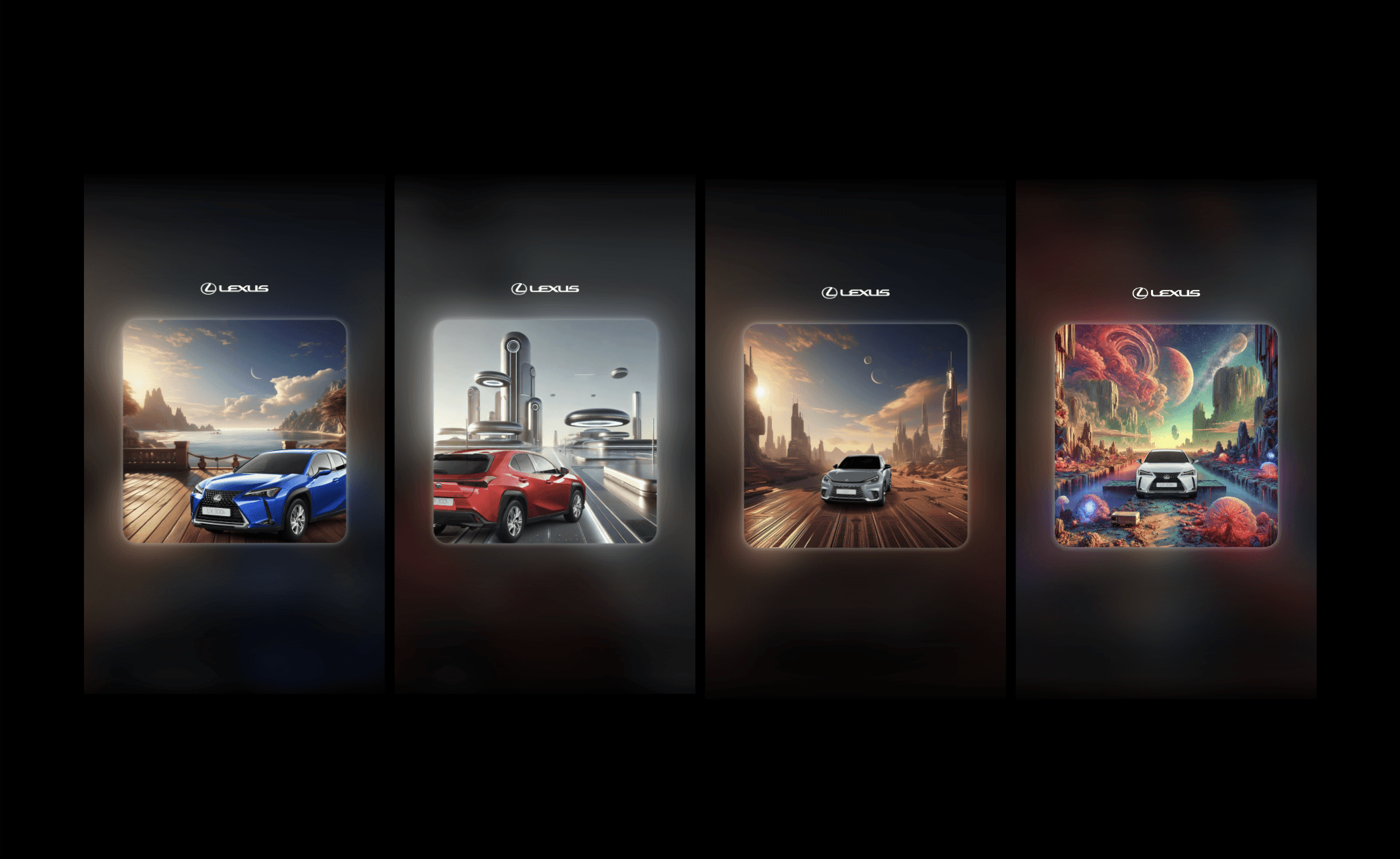 符合 Lexus 品牌形象的 AI 生成結果卡片