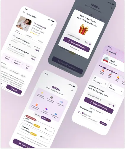 Hormonal tracker app UI