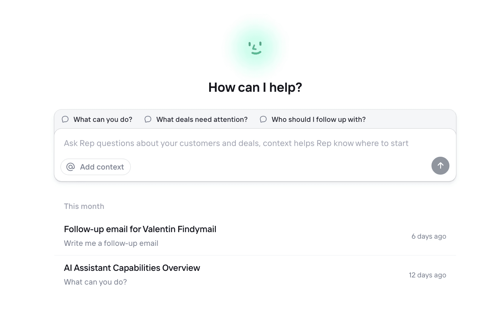 Self-Updating CRM - Dashboard