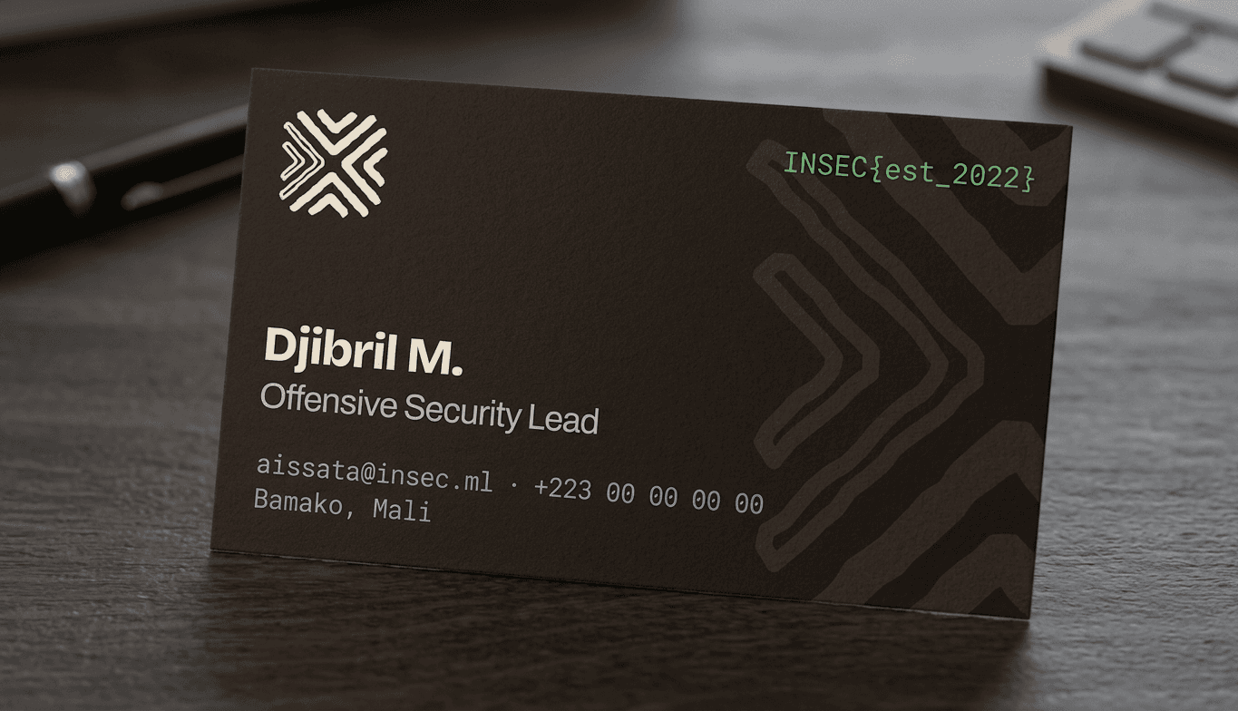 Mockup carte de visite InSec