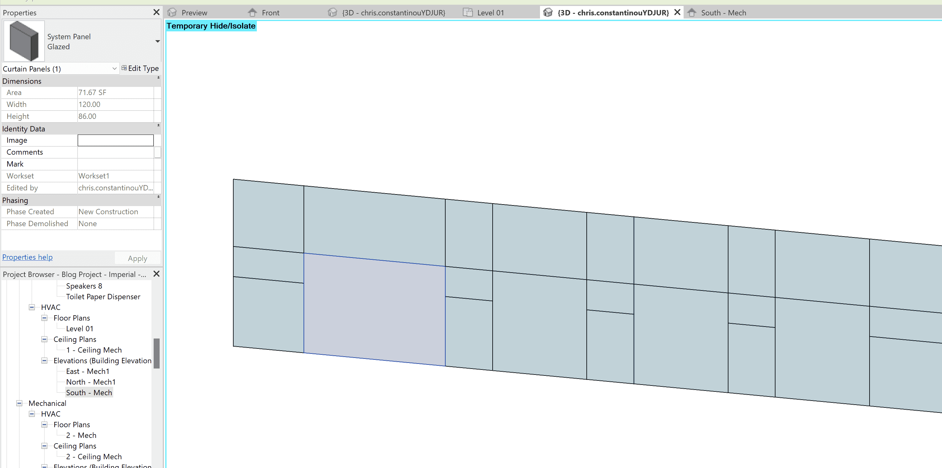 How to swap the default glazed panel for a curtain wall door.