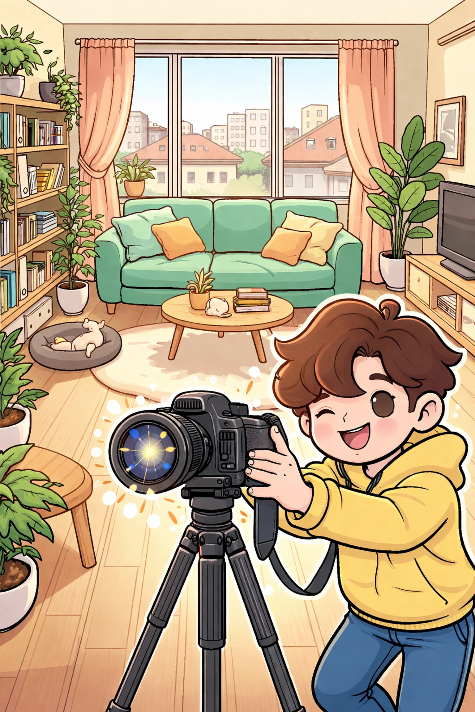 Profesionalni fotograf snima moderan apartman za povećanje broja rezervacija