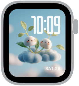cloud sprouts Apple Watch face preview 3 featuring summer.