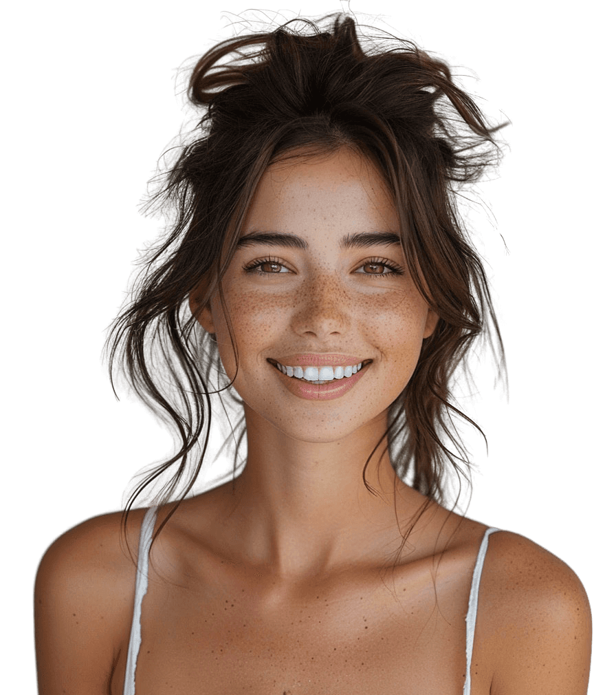 Girl with a bright white smile