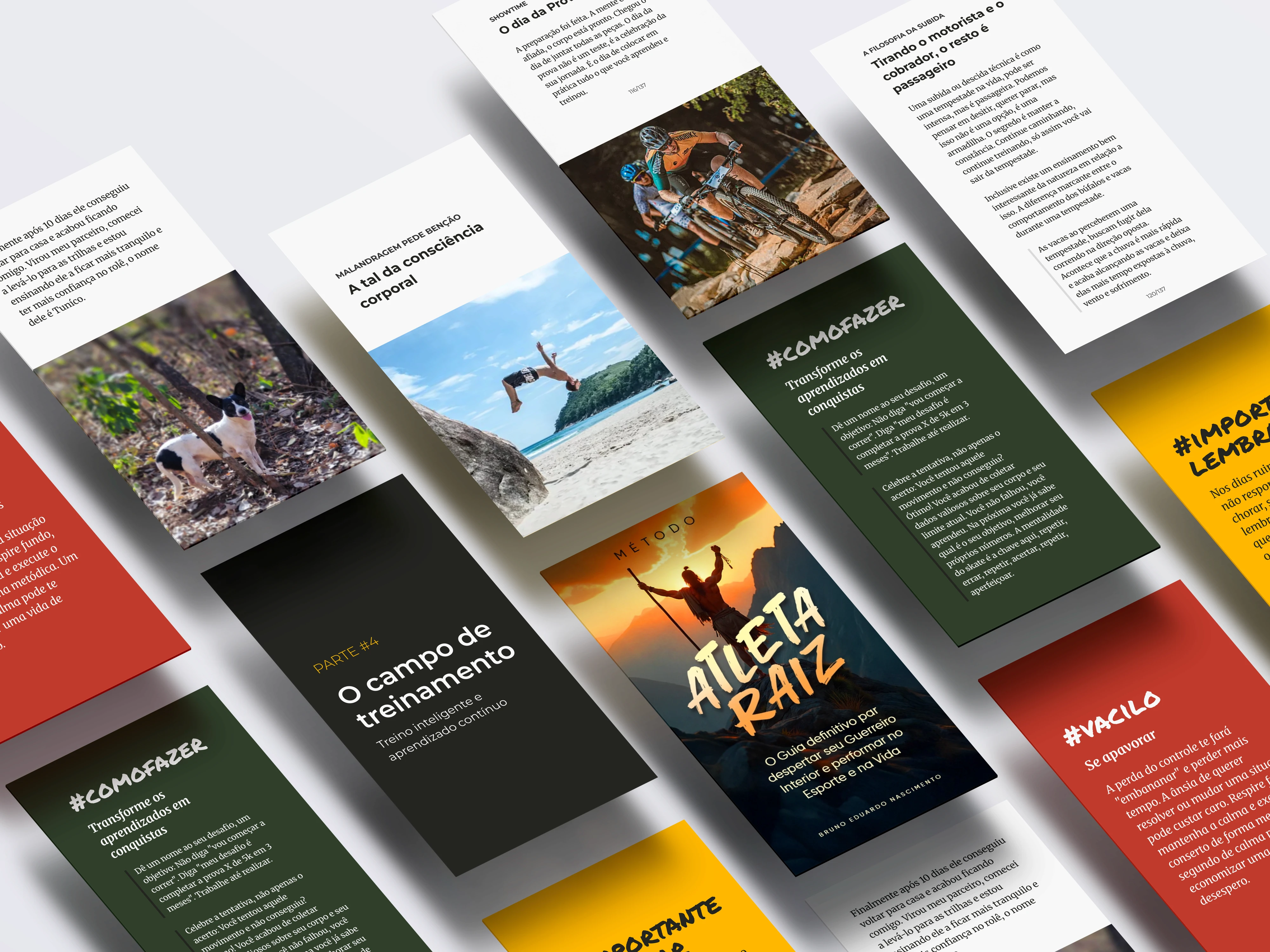 Imagens das páginas do E-book do Método Atleta Raiz