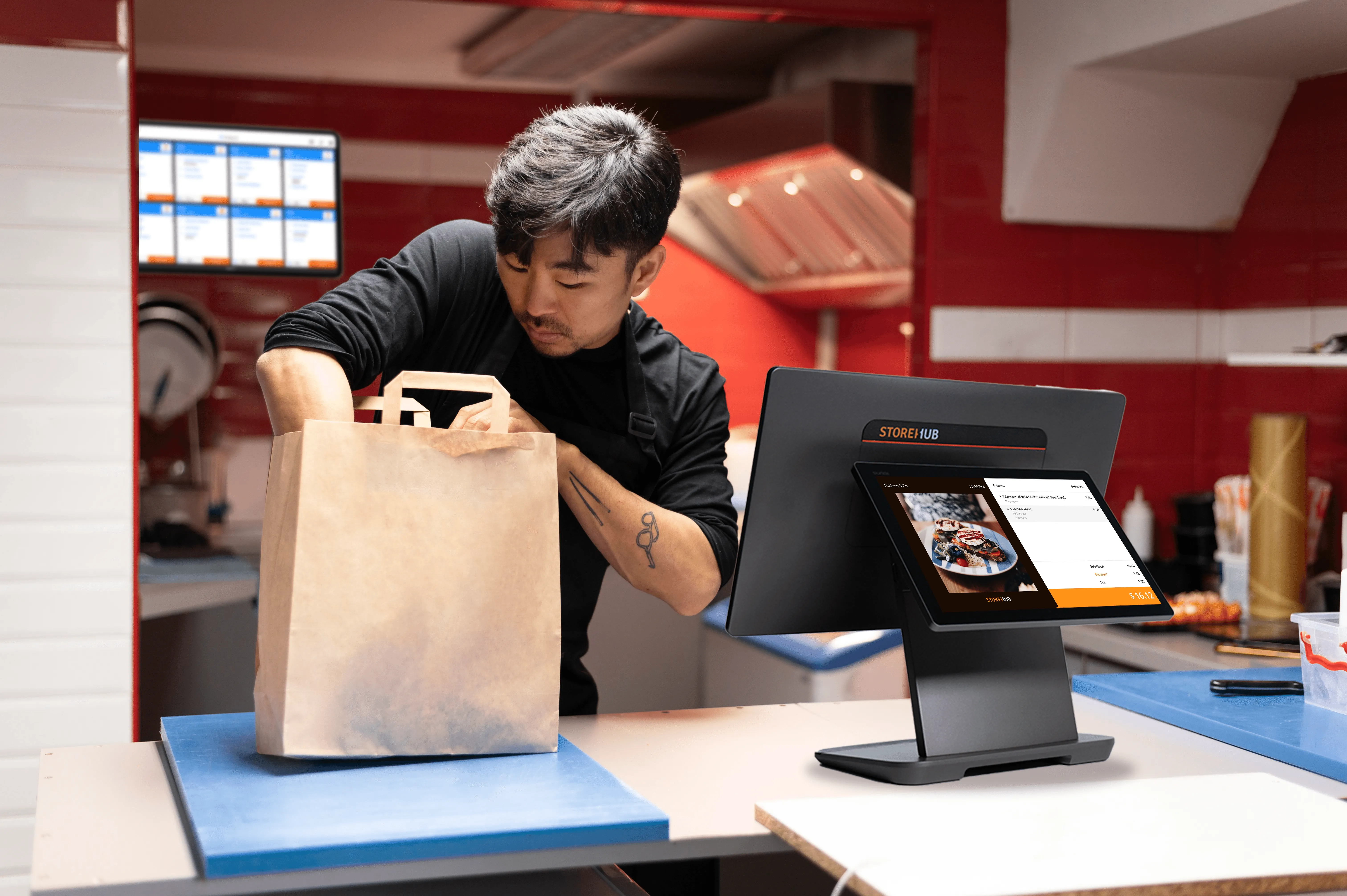 StoreHub cloud-based QSR POS for fast food and milk tea shops, designed for speed and high-volume orders.