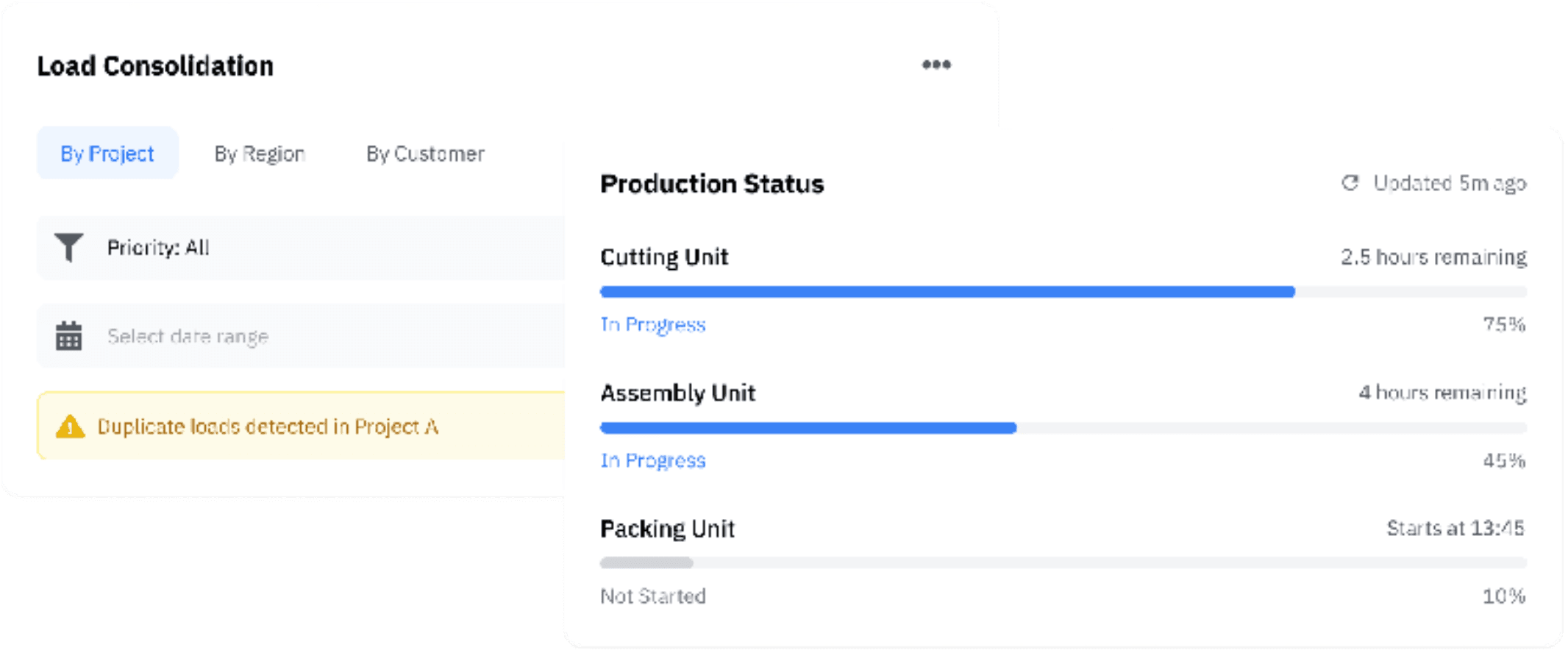 Multi-Unit Load Consolidation