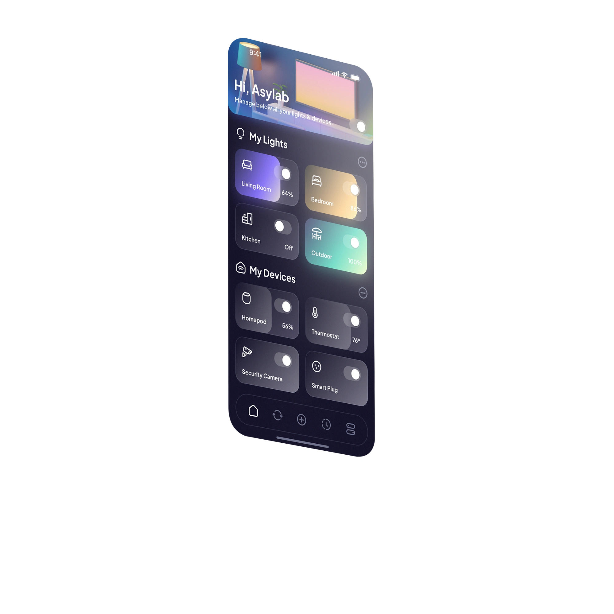 Smart home ui app.